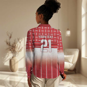 World Football Morocco Custom Women Casual Shirt 1994 Away Retro Red Jersey - African Pride
