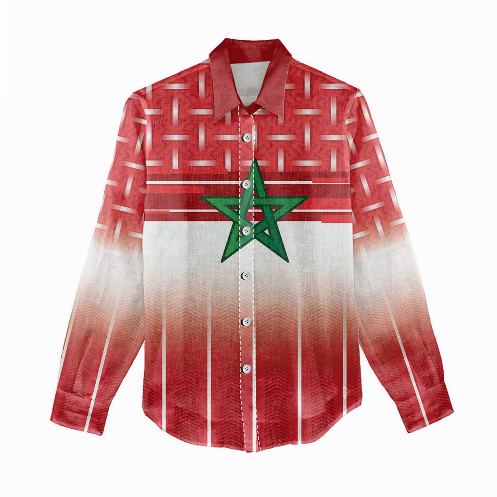 World Football Morocco Custom Women Casual Shirt 1994 Away Retro Red Jersey - African Pride