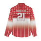 World Football Morocco Custom Women Casual Shirt 1994 Away Retro Red Jersey - African Pride