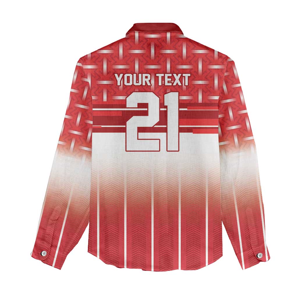 World Football Morocco Custom Women Casual Shirt 1994 Away Retro Red Jersey - African Pride