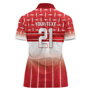 World Football Morocco Custom Women Polo Shirt 1994 Away Retro Red Jersey - African Pride