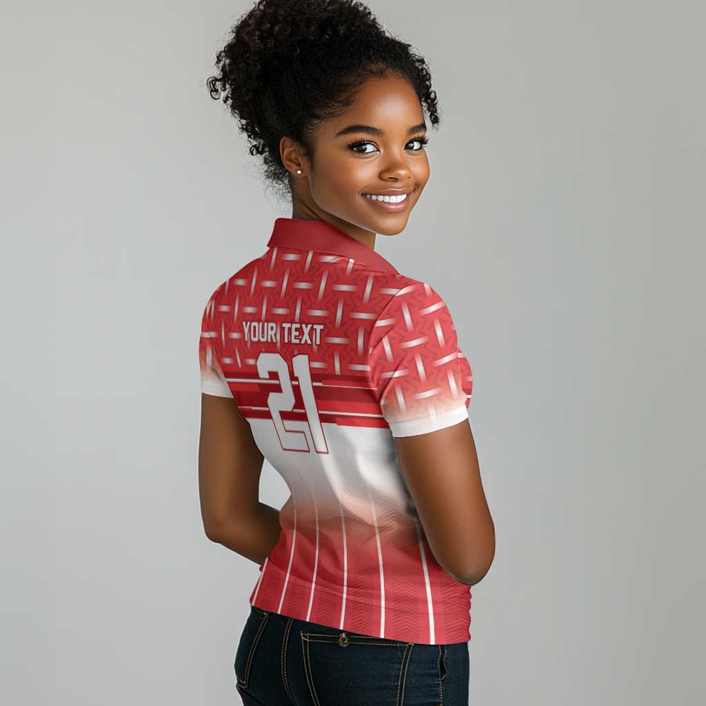 World Football Morocco Custom Women Polo Shirt 1994 Away Retro Red Jersey - African Pride