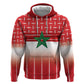 World Football Morocco Custom Zip Hoodie 1994 Away Retro Red Jersey - African Pride