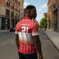 World Football Morocco Custom Zipper Polo Shirt 1994 Away Retro Red Jersey - African Pride