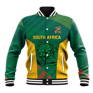 World Football 2026 South Africa Custom Baseball Jacket Tradional Protea Kente Pattern - African Pride