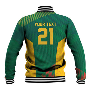 World Football 2026 South Africa Custom Baseball Jacket Tradional Protea Kente Pattern - African Pride