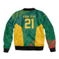 World Football 2026 South Africa Custom Bomber Jacket Tradional Protea Kente Pattern - African Pride