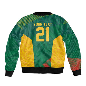 World Football 2026 South Africa Custom Bomber Jacket Tradional Protea Kente Pattern - African Pride