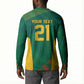 World Football 2026 South Africa Custom Button Sweatshirt Tradional Protea Kente Pattern