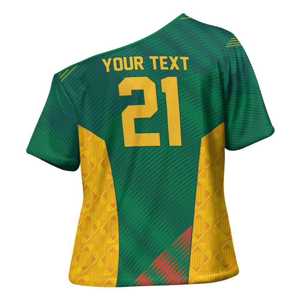 World Football 2026 South Africa Custom Cross Shoulder Shirt Tradional Protea Kente Pattern - African Pride