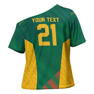World Football 2026 South Africa Custom Cross Shoulder Shirt Tradional Protea Kente Pattern - African Pride