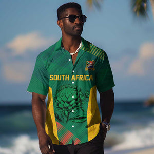 World Football 2026 South Africa Custom Hawaiian Shirt Tradional Protea Kente Pattern - African Pride