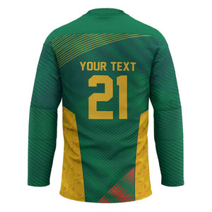 World Football 2026 South Africa Custom Hockey Jersey Tradional Protea Kente Pattern - African Pride