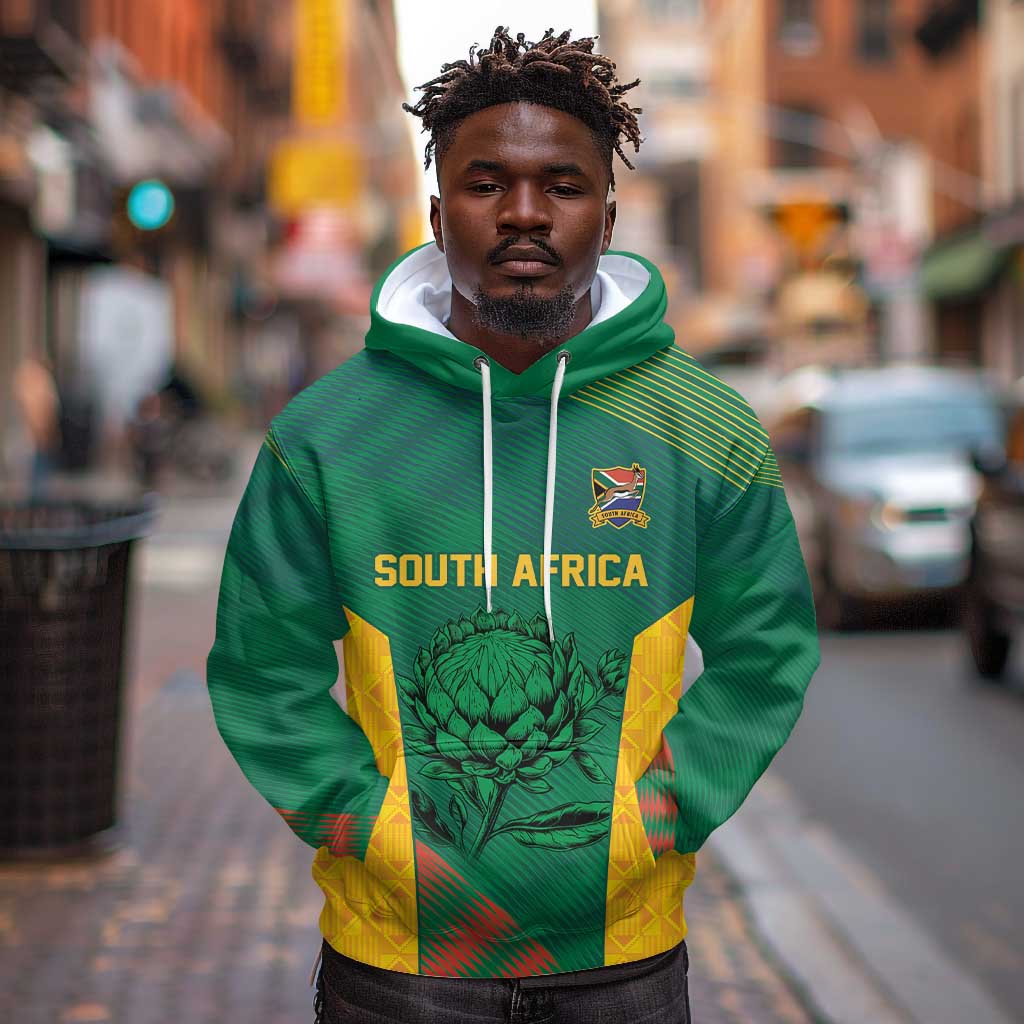 World Football 2026 South Africa Custom Hoodie Tradional Protea Kente Pattern - African Pride