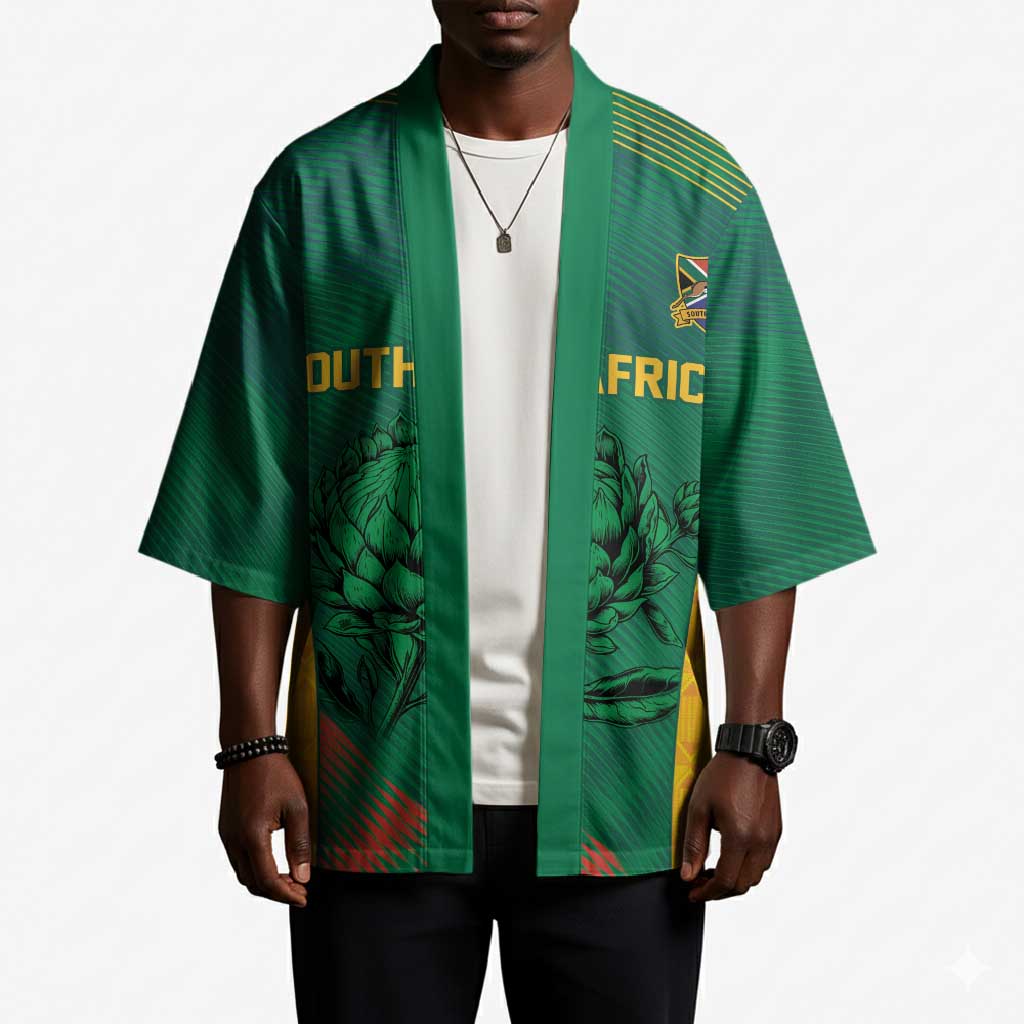 World Football 2026 South Africa Custom Kimono Tradional Protea Kente Pattern - African Pride