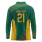 World Football 2026 South Africa Custom Long Sleeve Polo Shirt Tradional Protea Kente Pattern - African Pride