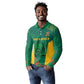 World Football 2026 South Africa Custom Long Sleeve Polo Shirt Tradional Protea Kente Pattern - African Pride