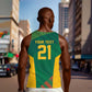World Football 2026 South Africa Custom Men Tank Top Tradional Protea Kente Pattern - African Pride