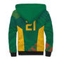 World Football 2026 South Africa Custom Sherpa Hoodie Tradional Protea Kente Pattern - African Pride