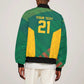 World Football 2026 South Africa Custom Sleeve Zip Bomber Jacket Tradional Protea Kente Pattern - African Pride