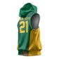 World Football 2026 South Africa Custom Sleeveless Hoodie Tradional Protea Kente Pattern - African Pride
