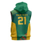 World Football 2026 South Africa Custom Sleeveless Zip Hoodie Tradional Protea Kente Pattern - African Pride