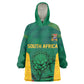 World Football 2026 South Africa Custom Wearable Blanket Hoodie Tradional Protea Kente Pattern - African Pride