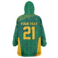 World Football 2026 South Africa Custom Wearable Blanket Hoodie Tradional Protea Kente Pattern - African Pride