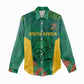 World Football 2026 South Africa Custom Women Casual Shirt Tradional Protea Kente Pattern - African Pride