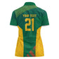 World Football 2026 South Africa Custom Women Polo Shirt Tradional Protea Kente Pattern - African Pride