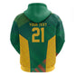 World Football 2026 South Africa Custom Zip Hoodie Tradional Protea Kente Pattern - African Pride