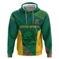 World Football 2026 South Africa Custom Zip Hoodie Tradional Protea Kente Pattern - African Pride