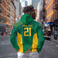 World Football 2026 South Africa Custom Zip Hoodie Tradional Protea Kente Pattern - African Pride