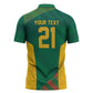 World Football 2026 South Africa Custom Zipper Polo Shirt Tradional Protea Kente Pattern - African Pride