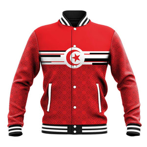 World Football 2026 Tunisia Custom Baseball Jacket Traditional Islamic Motif - African Pride