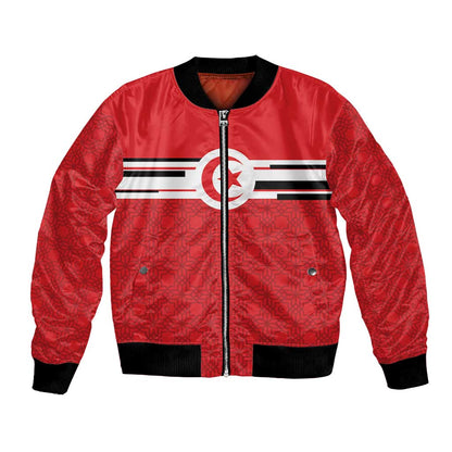 World Football 2026 Tunisia Custom Bomber Jacket Traditional Islamic Motif - African Pride
