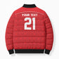 World Football 2026 Tunisia Custom Bomber Puffer Jacket Traditional Islamic Motif - African Pride