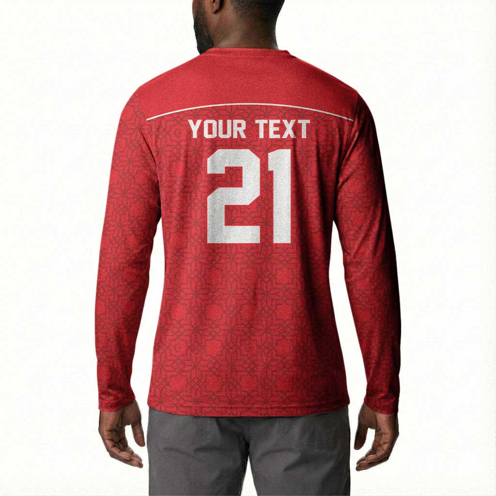 World Football 2026 Tunisia Custom Button Sweatshirt Traditional Islamic Motif