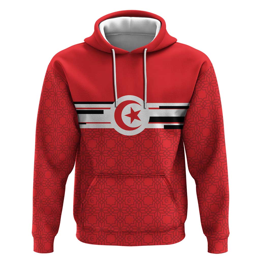 World Football 2026 Tunisia Custom Hoodie Traditional Islamic Motif - African Pride