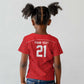 World Football 2026 Tunisia Custom Kid T shirt Traditional Islamic Motif - African Pride