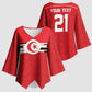 World Football 2026 Tunisia Custom Kimono Sleeve Blouse Traditional Islamic Motif - African Pride
