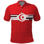 World Football 2026 Tunisia Custom Polo Shirt Traditional Islamic Motif - African Pride
