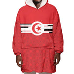 World Football 2026 Tunisia Custom Wearable Blanket Hoodie Traditional Islamic Motif - African Pride