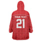 World Football 2026 Tunisia Custom Wearable Blanket Hoodie Traditional Islamic Motif - African Pride
