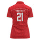 World Football 2026 Tunisia Custom Women Polo Shirt Traditional Islamic Motif - African Pride