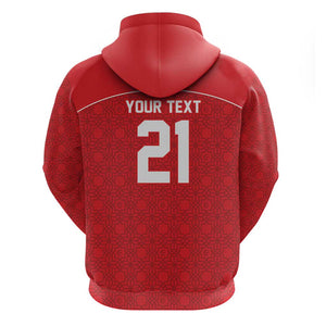 World Football 2026 Tunisia Custom Zip Hoodie Traditional Islamic Motif - African Pride