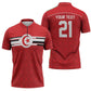 World Football 2026 Tunisia Custom Zipper Polo Shirt Traditional Islamic Motif - African Pride