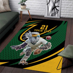 Secretary Bird South Africa Cricket Custom Area Rug Unique Pattern