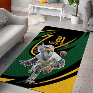 Secretary Bird South Africa Cricket Custom Area Rug Unique Pattern