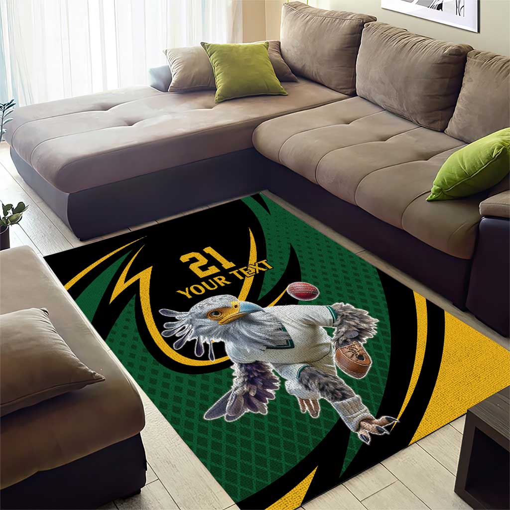 Secretary Bird South Africa Cricket Custom Area Rug Unique Pattern